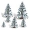 Beistle 4in.-12½in. 3-D Winter Pine Tree Centerpieces - 12 Pack
